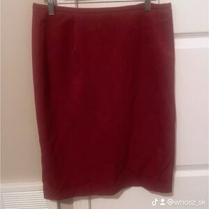 Chic Red Pencil Skirt